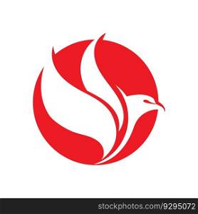 bird logo icon isolated vector illustration template design