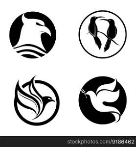 bird logo icon vector illustration template design