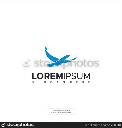 Bird Logo Logo template design. Minimalist letter logo vector design