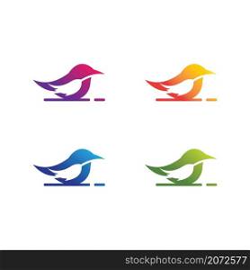 Bird logo template vector icon set design