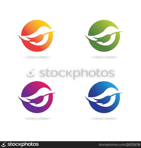 Bird logo template vector icon set design