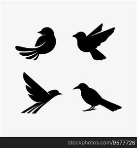 bird logo vector icon design template