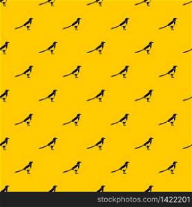 Bird magpie pattern seamless vector repeat geometric yellow for any design. Bird magpie pattern vector