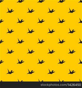 Bird origami pattern seamless vector repeat geometric yellow for any design. Bird origami pattern vector