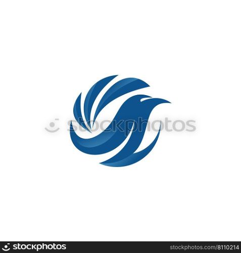 Bird silhouette logo Royalty Free Vector Image