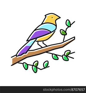 bird spring color icon vector. bird spring sign. isolated symbol illustration. bird spring color icon vector illustration