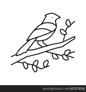 bird spring li≠icon vector. bird spring sign. isolated contour symbol black illustration. bird spring li≠icon vector illustration