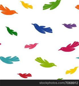 Bird vector art background design for fabric and decor. Seamless pattern