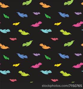 Bird vector art background design for fabric and decor. Seamless pattern