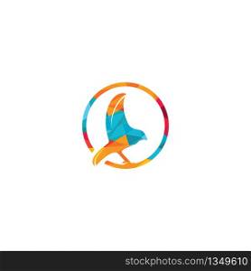 Bird vector logo design template.
