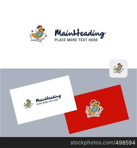 Bird vector logotype with business card template. Elegant corporate identity. - Vector