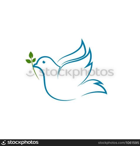 Bird wing Dove Logo Template vector illustration