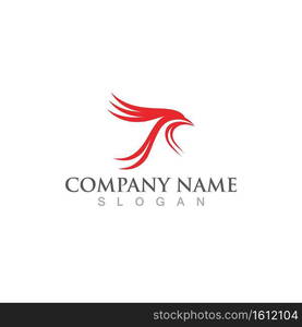 Bird wing Dove Logo Template vector illustration