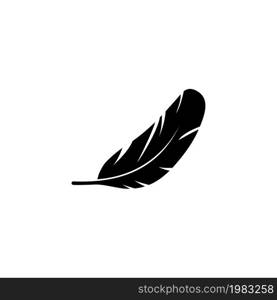 Bird Wing Feather, Nib Pen, Plumage. Flat Vector Icon illustration. Simple black symbol on white background. Bird Wing Feather, Nib Pen, Plumage sign design template for web and mobile UI element. Bird Wing Feather, Nib Pen, Plumage. Flat Vector Icon illustration. Simple black symbol on white background. Bird Wing Feather, Nib Pen, Plumage sign design template for web and mobile UI element.