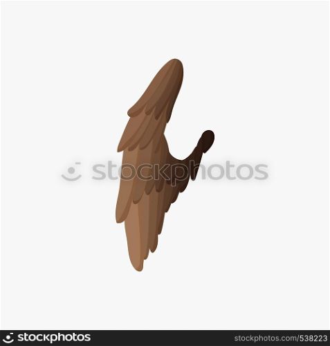 Bird wing icon in cartoon style isolated on white background. Bird wing icon, cartoon style