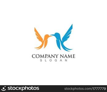 Bird wing logo and symbol template vector