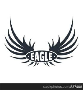 Bird wing logo. Simple illustration of bird wing vector logo for web. Bird wing logo, simple gray style