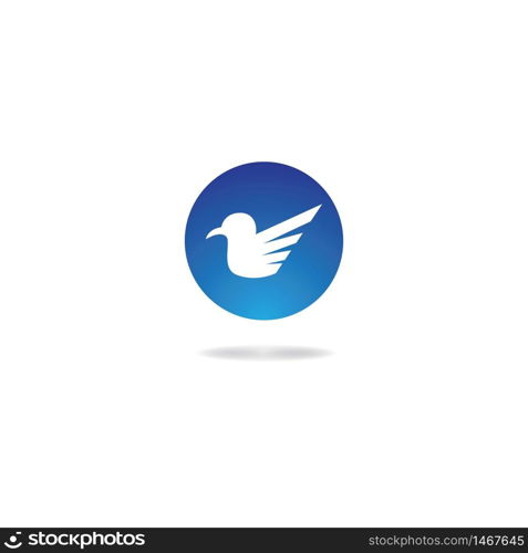 Bird wings logo template vector icon design