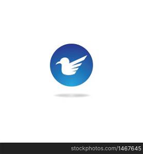 Bird wings logo template vector icon design