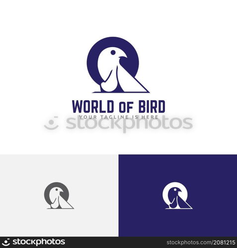 Bird World Nature Hawk Eagle Falcon Predator Logo Template