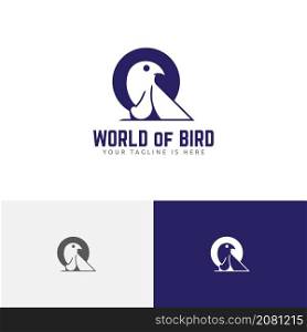 Bird World Nature Hawk Eagle Falcon Predator Logo Template