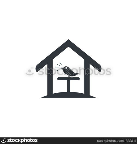 Birdcage logo vector illustration design