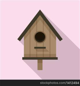 Birdhouse icon. Flat illustration of birdhouse vector icon for web design. Birdhouse icon, flat style
