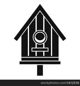 Birdhouse icon. Simple illustration of birdhouse vector icon for web design isolated on white background. Birdhouse icon, simple style