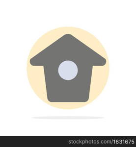 Birdhouse, Tweet, Twitter Abstract Circle Background Flat color Icon