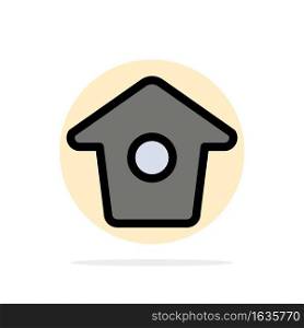 Birdhouse, Tweet, Twitter Abstract Circle Background Flat color Icon