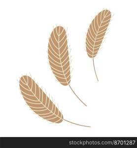  Birds feather isolated on a white background. Chicken or goose feather. Design for Easter, Christmas, postcards, stickers. Flat vector illustration.  Birds feather. Chicken or goose feather