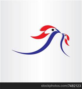 birds feed symbol design abstract mother icon