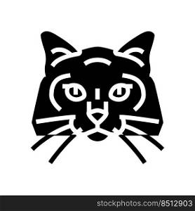 birman cat cute pet glyph icon vector. birman cat cute pet sign. isolated symbol illustration. birman cat cute pet glyph icon vector illustration