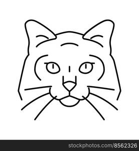 birman cat cute pet line icon vector. birman cat cute pet sign. isolated contour symbol black illustration. birman cat cute pet line icon vector illustration