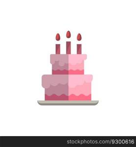 birth cake vector illustration design