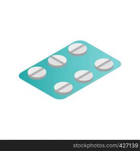 Birth control pills isometric 3d icon on a white background. Birth control pills isometric icon