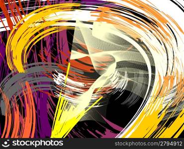birth of the light, abstract bulb, close-up, vector
