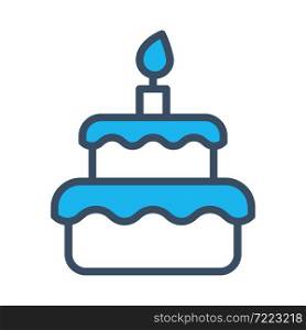 birthday cake flat icon