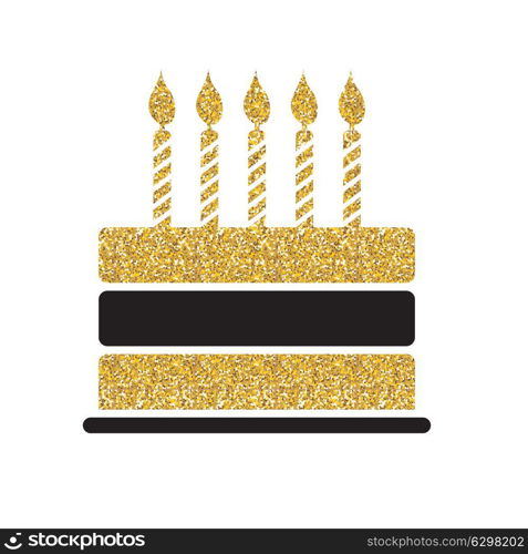 Birthday Cake Flat Web Icon Vector Illustration EPS10. Birthday Cake Flat Web Icon Vector Illustration