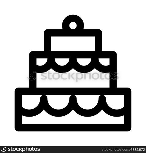 birthday cake, icon on isolated background,