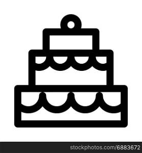 birthday cake, icon on isolated background,