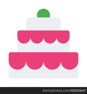birthday cake, icon on isolated background