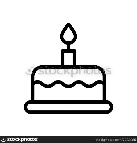 birthday cake icon outline style