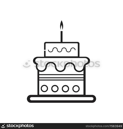 birthday cake icon vector design template