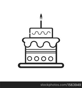 birthday cake icon vector design template