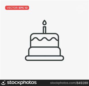 Birthday Cake Icon Vector Illustration