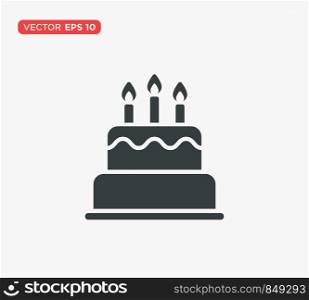 Birthday Cake Icon Vector Illustration