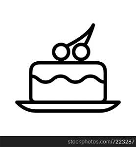 birthday cake line icon