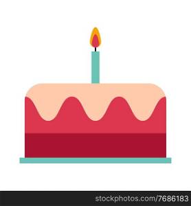 Birthday Cake. Simple food icon in trendy style isolated on white background for web apps and mobile concept. Vector Illustration. EPS10. Birthday Cake. Simple food icon in trendy style isolated on white background for web apps and mobile concept. Vector Illustration