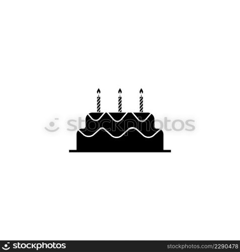 birthday cake vector icon illustration simple design